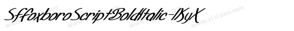 SfFoxboroScriptBoldItalic-lKyX字体转换 SfFoxboroScriptBoldItalic-lKyX字体转换