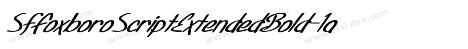 SfFoxboroScriptExtendedBold-1aWL字体转换 SfFoxboroScriptExtendedBold-1aWL字体转换