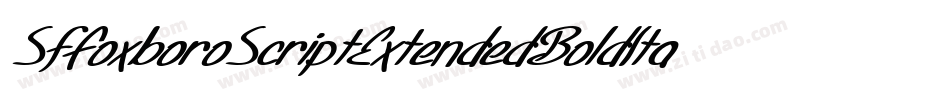 SfFoxboroScriptExtendedBoldItalic-RJ4M字体转换 SfFoxboroScriptExtendedBoldItalic-RJ4M字体转换