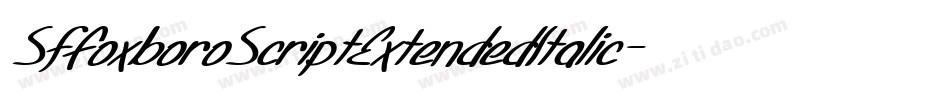 SfFoxboroScriptExtendedItalic-YMZj字体转换 SfFoxboroScriptExtendedItalic-YMZj字体转换