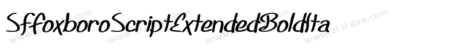 SfFoxboroScriptExtendedBoldItalic-RJ4M字体转换 SfFoxboroScriptExtendedBoldItalic-RJ4M字体转换