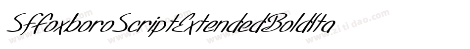 SfFoxboroScriptExtendedBoldItalic-RJ4M字体转换 SfFoxboroScriptExtendedBoldItalic-RJ4M字体转换