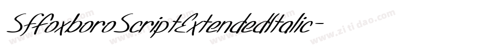 SfFoxboroScriptExtendedItalic-YMZj字体转换 SfFoxboroScriptExtendedItalic-YMZj字体转换