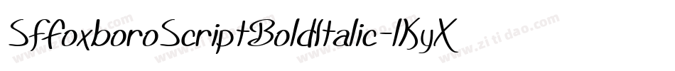 SfFoxboroScriptBoldItalic-lKyX字体转换 SfFoxboroScriptBoldItalic-lKyX字体转换