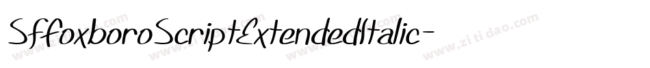 SfFoxboroScriptExtendedItalic-YMZj字体转换 SfFoxboroScriptExtendedItalic-YMZj字体转换