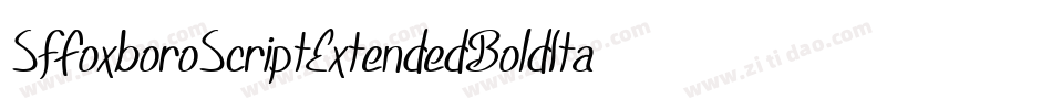 SfFoxboroScriptExtendedBoldItalic-RJ4M字体转换 SfFoxboroScriptExtendedBoldItalic-RJ4M字体转换