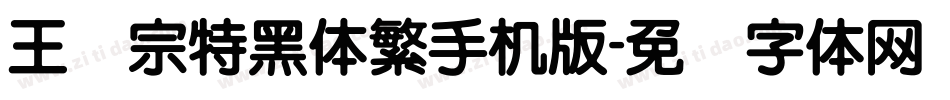 王汉宗特黑体繁手机版字体转换