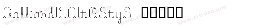 GalliardITCItOStyS字体转换