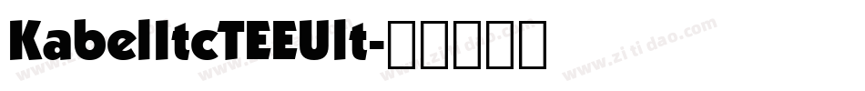 KabelItcTEEUlt字体转换
