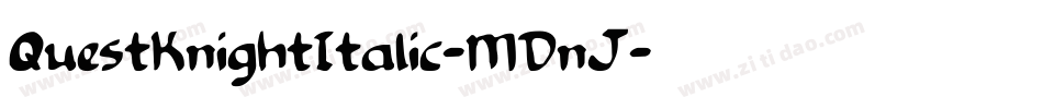 QuestKnightItalic-MDnJ字体转换