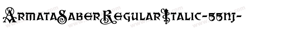 ArmataSaberRegularItalic-55nj字体转换