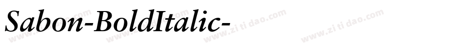 Sabon-BoldItalic字体转换
