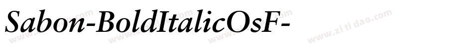 Sabon-BoldItalicOsF字体转换