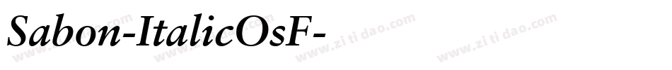 Sabon-ItalicOsF字体转换