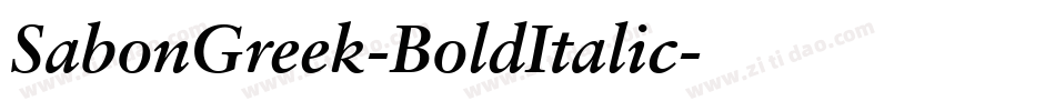 SabonGreek-BoldItalic字体转换