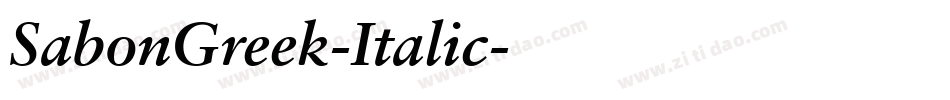 SabonGreek-Italic字体转换