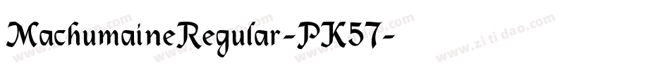 MachumaineRegular-PK57字体转换