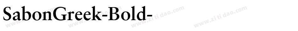 SabonGreek-Bold字体转换