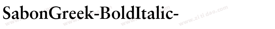 SabonGreek-BoldItalic字体转换