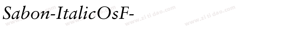 Sabon-ItalicOsF字体转换