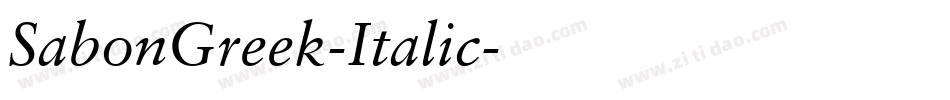 SabonGreek-Italic字体转换