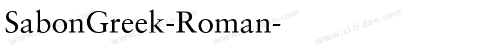 SabonGreek-Roman字体转换