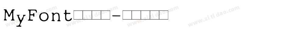 MyFont凌渡猪猪字体转换