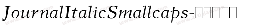 JournalItalicSmallcaps字体转换