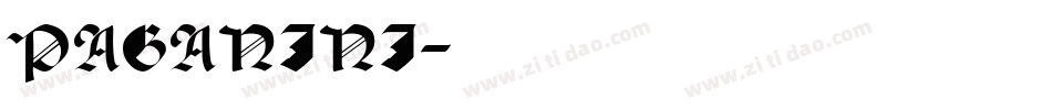 PAGANINI字体转换