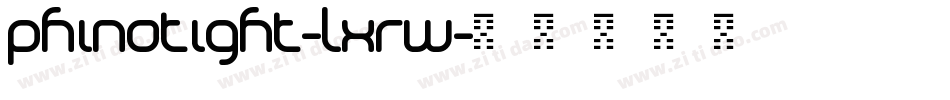 PhinoTight-lxrw字体转换