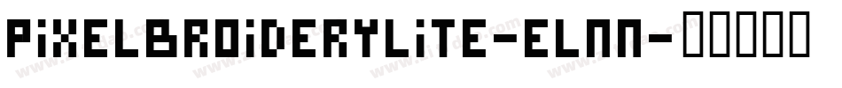 PixelbroideryLite-elnn字体转换