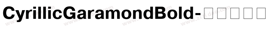 CyrillicGaramondBold字体转换