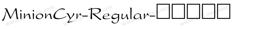 MinionCyr-Regular字体转换
