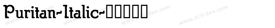 Puritan-Italic字体转换