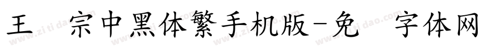 王汉宗中黑体繁手机版字体转换