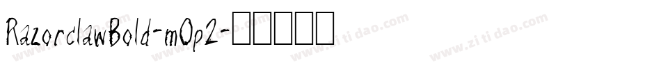 RazorclawBold-mOp2字体转换
