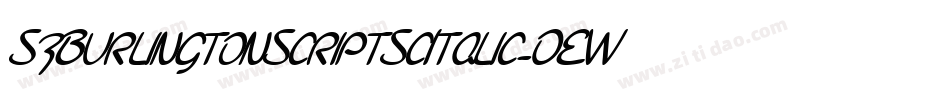 SfBurlingtonScriptScItalic-OEWe字体转换 SfBurlingtonScriptScItalic-OEWe字体转换