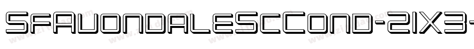 SfAvondaleScCond-21X3字体转换