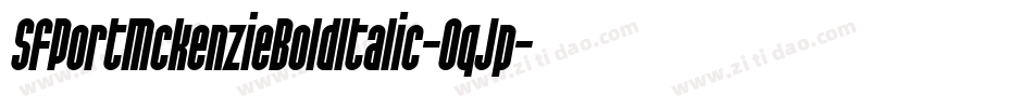SfPortMckenzieBoldItalic-OqJp字体转换