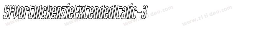 SfPortMckenzieExtendedItalic-39X8字体转换