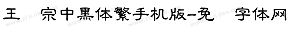 王汉宗中黑体繁手机版字体转换