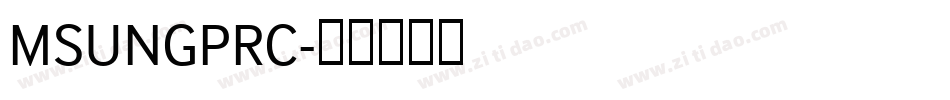 MSUNGPRC字体转换