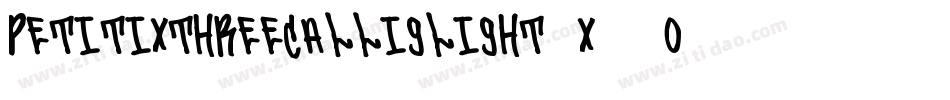 PetitixthreecalligLight-x87O字体转换