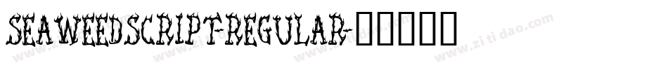 SeaweedScript-Regular字体转换