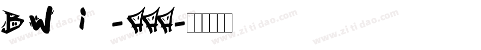 BigWriterItalic-oAAA字体转换