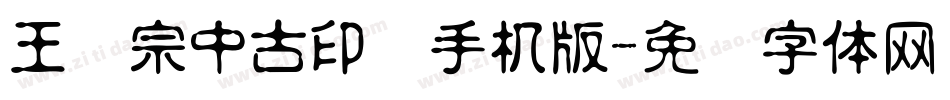 王汉宗中古印简手机版字体转换