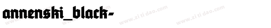 annenski_black字体转换