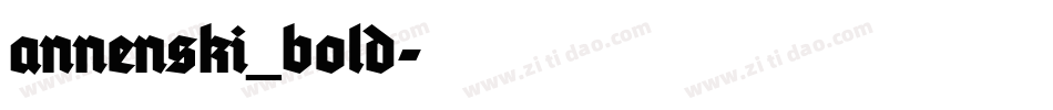 annenski_bold字体转换