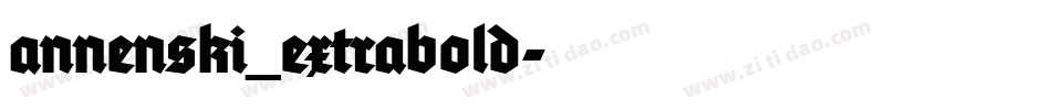 annenski_extrabold字体转换