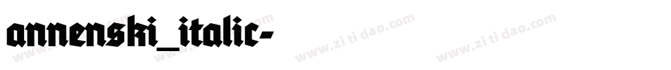 annenski_italic字体转换